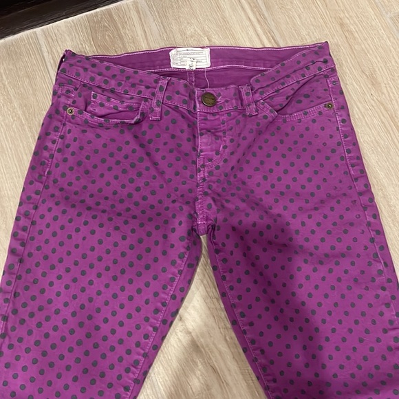 Current Elliott Purple polka dot jeans size 26 - Picture 3 of 8